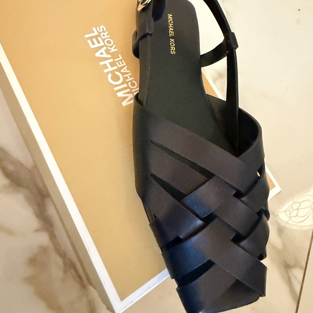 Michael Kors Black Strappy Sandals